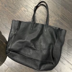 Aritzia Large Real Leather Tote Bag